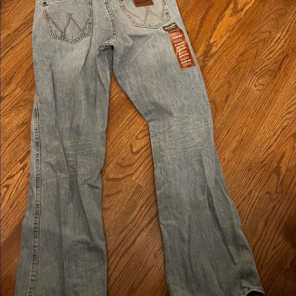Wrangler 32x32 Retro Relaxed Boot Cut Jeans, Wrangler Stitching & Logo, Men’s